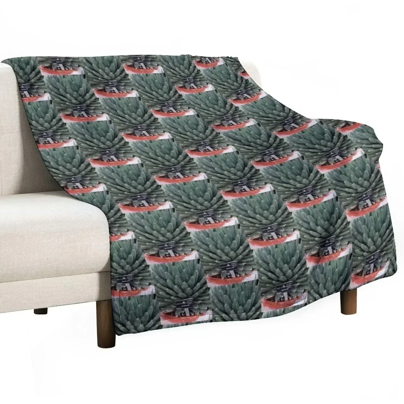 Agave Victoria Plant Photo Throw Blanket Personalized Gift Thins Polar Blankets