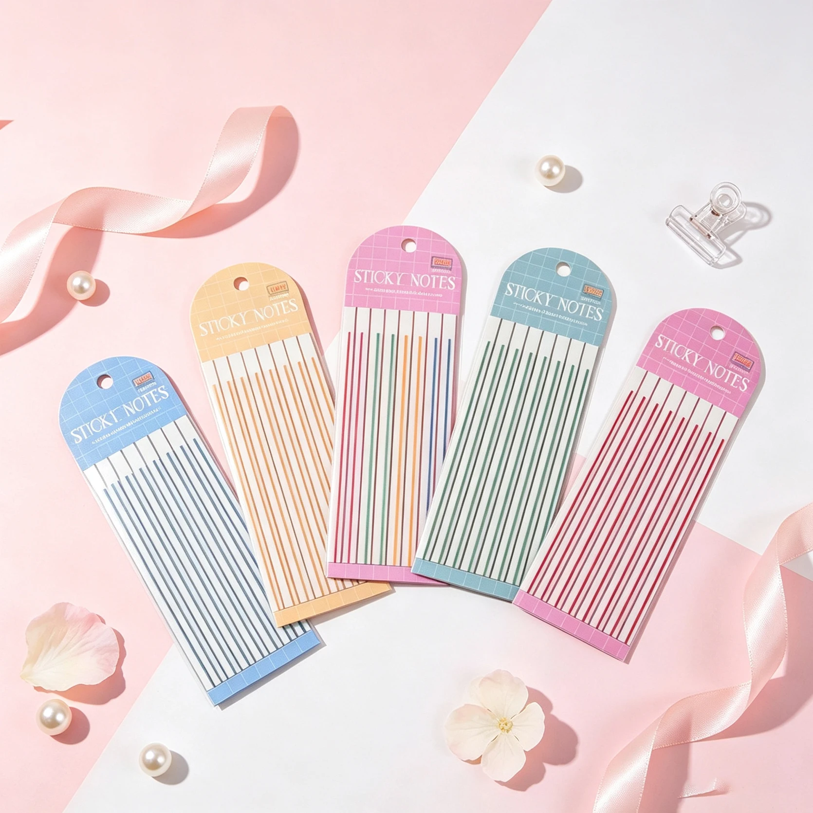 Back to School PET Index Tabs Writable Self Adhesive Sticky Notes Color Page Markers for Reading Notes School Office Stationery