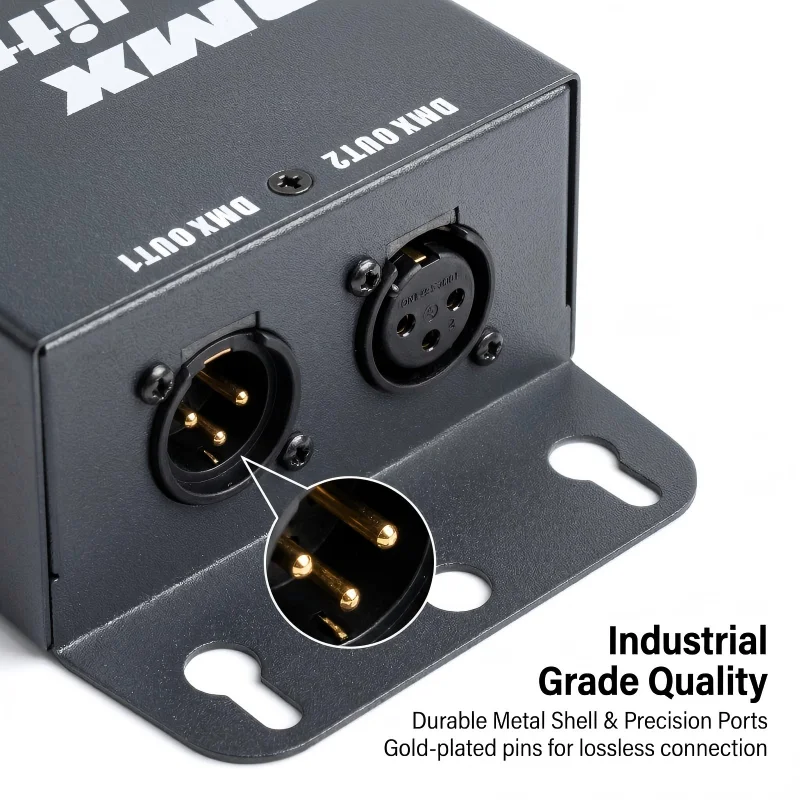 2 Way Isolated DMX Splitter - 2 Branch Universal Splitter
