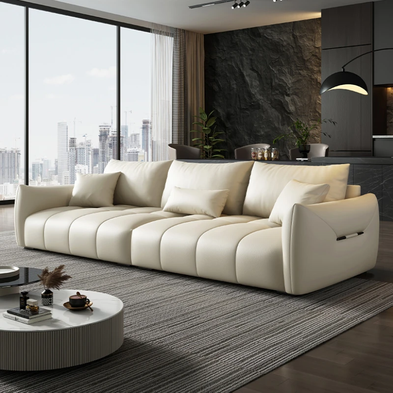 

Comfortable Leather Sofa Luxury Modern Designer Luxury Sofa Daybed Cozy Sillon Relax Reclinable Para Salon Apartment Furniture