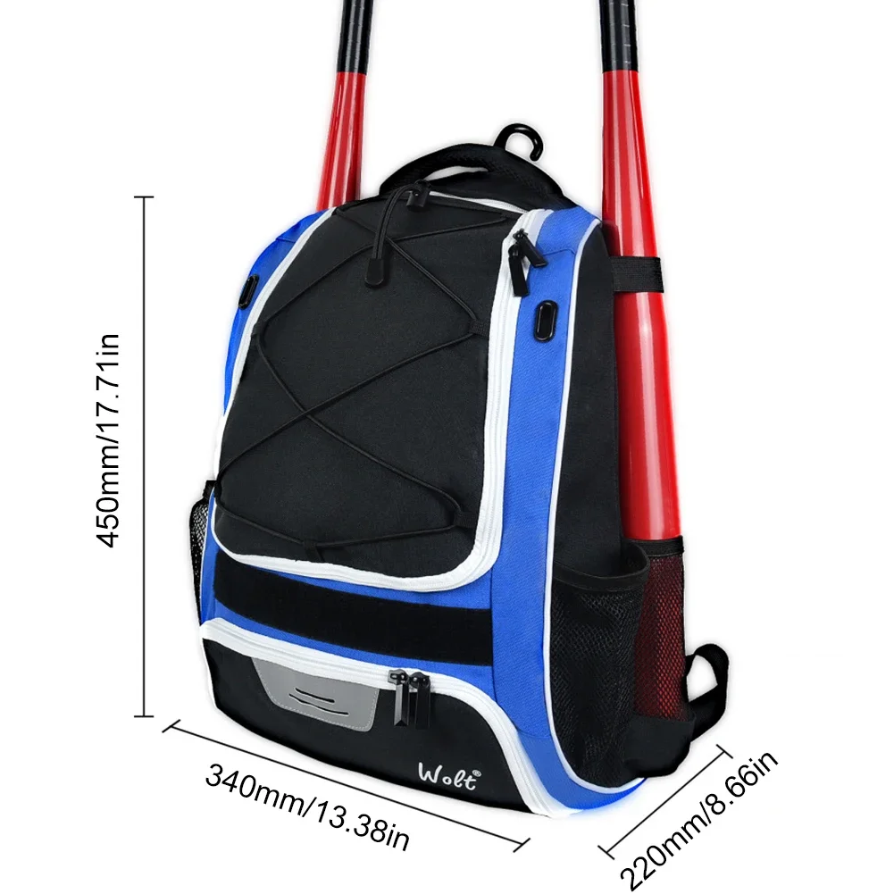 Baseball Backpack Softball Bat Bag with Fence Hook & Shoes Compartment Baseball Sports Bag Large Capacity for Softball Soccer