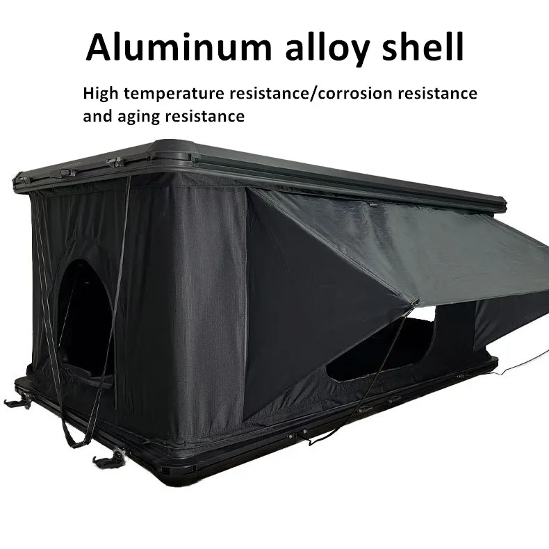 3-4 Person Portable Hardtop Car Rooftop Tent Aluminum Alloy Shell Roof Top Tent For 4x4 SUV Automatic Build
