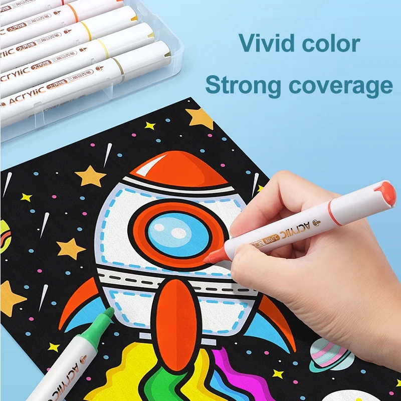 BAOKE MP2948#12/24 Colors Dual Water-based Acrylic Triangle Marker