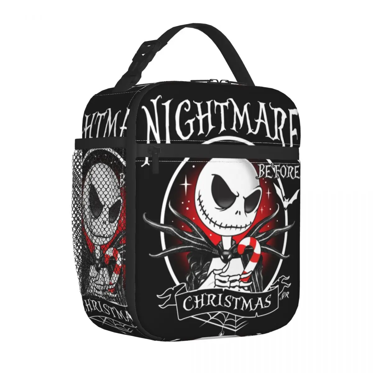 Custom The Nightmare Before Christmas Jack Skellington Resuable Lunch Box Thermal Cooler Food Insulated Lunch Bag Office Work