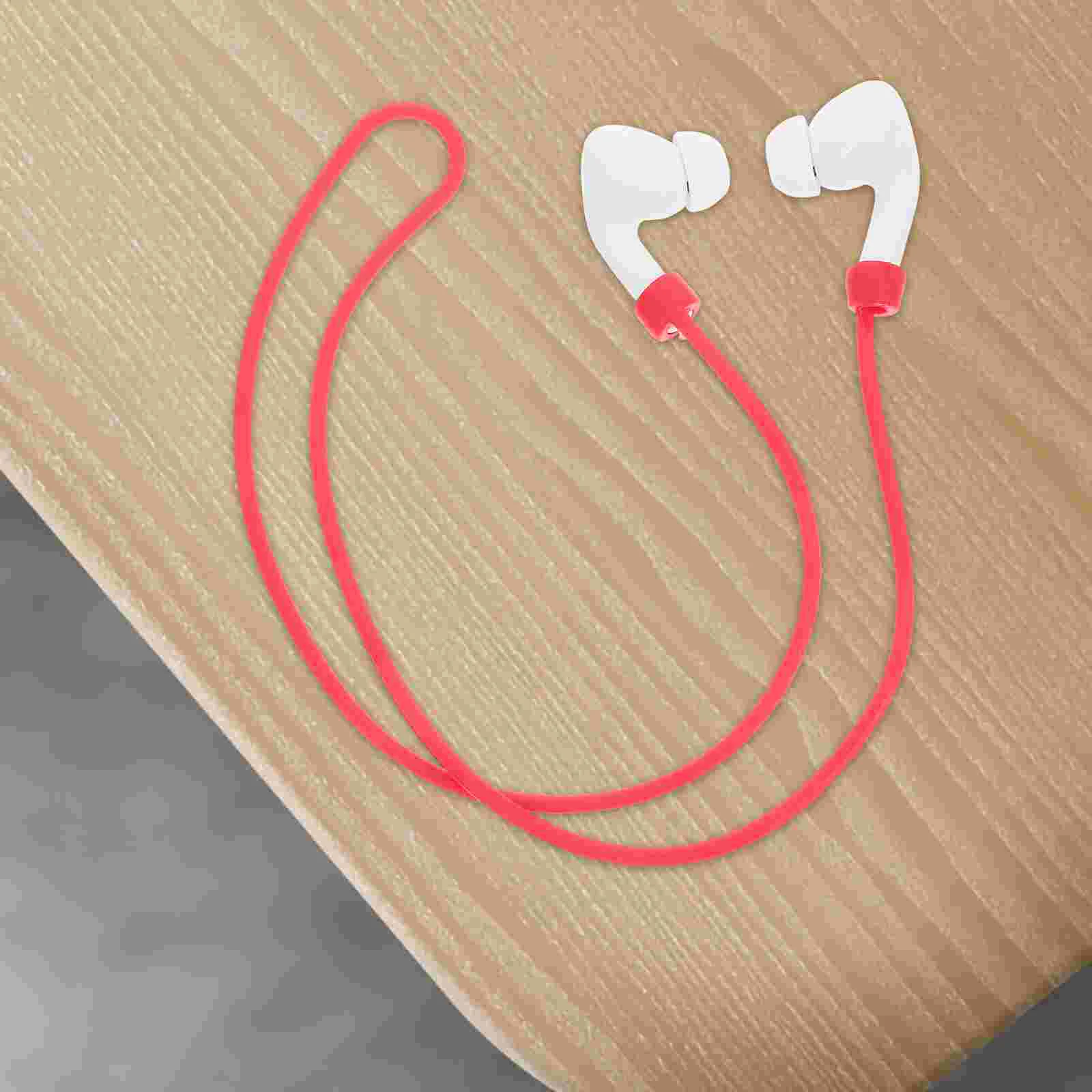 Detachable Headphone Lanyard Silica Gel Ear Buds Loss Strap Vibrant Colors Easy Carrying Antiloss Secure Longterm Use Earplug