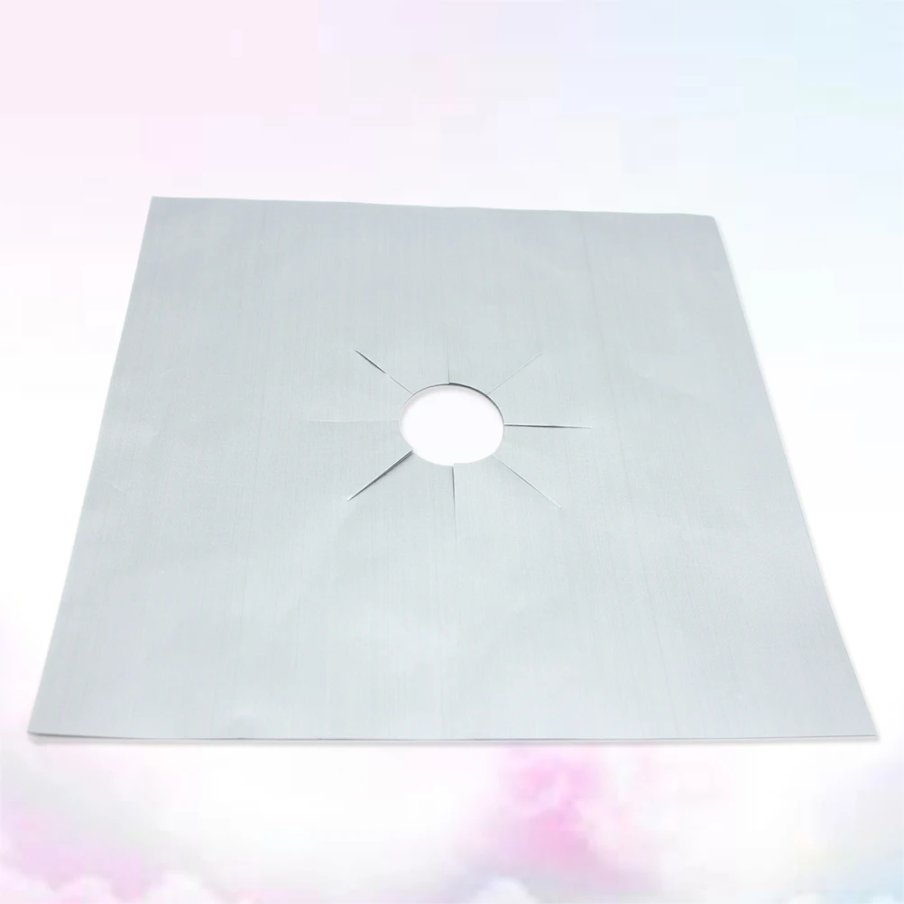 

Universal Heavy Duty Reusable Oven Liner Gas Hob Protector Non-Stick Heat Resistant Cooker Cover Sheet Silver For All Stoves