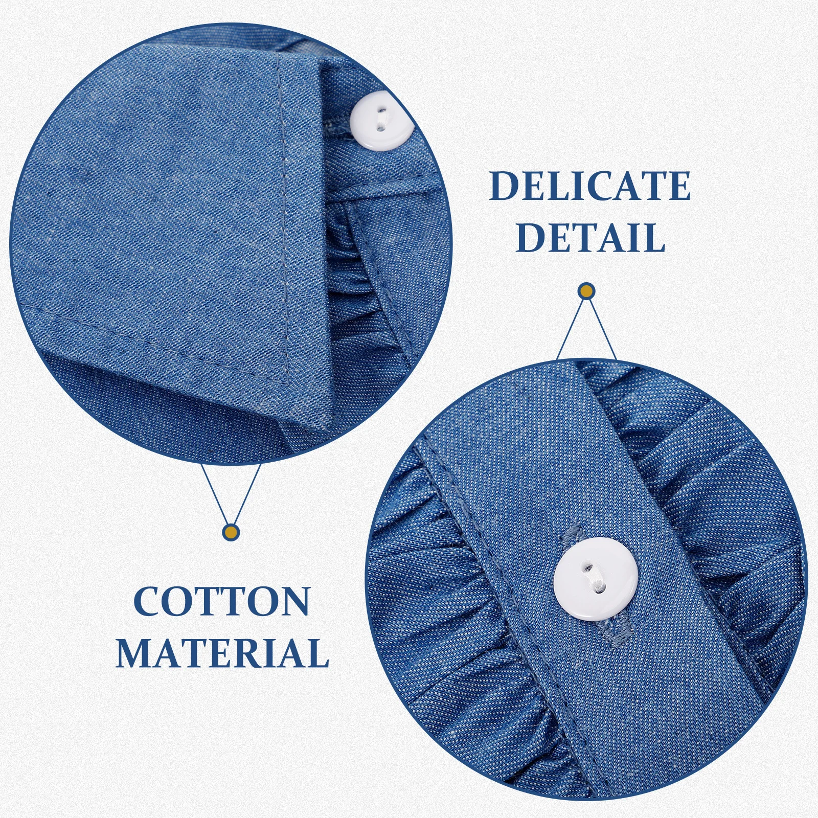 

Denim Fake Collar Detachable Pointed Shirt Accessory For Women Clothing Decoration Functional Apparel Decor Clothes