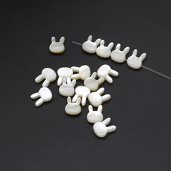 2 PCS Cute Rabbit Cat Shape Natural Freshwater Shell Loose Spacing Beaded Jewelry Making DIY Necklace Bracelet Charm Accessories