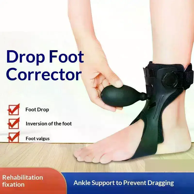 1Pcs AFO Brace Drop Foot Brace Orthosis Adjustable Ankle Foot Orthosis For Stroke Monoplegia Foot Drop And Inversion Correction