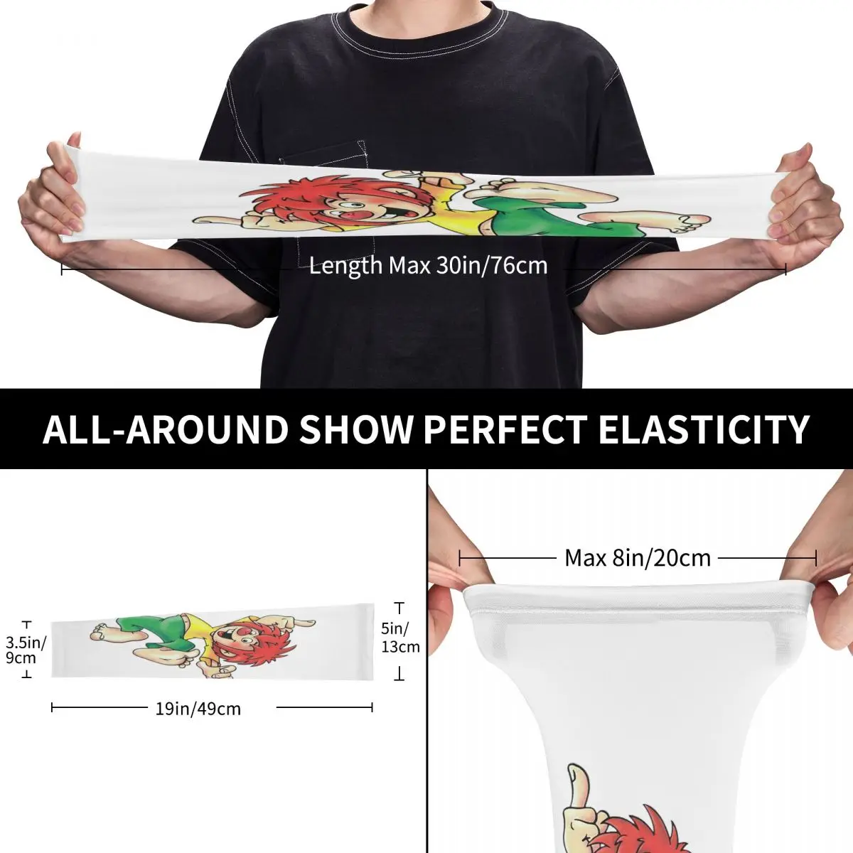 Pumuckl 1 أكمام أذرع تبريد خارجية من الشمس فوق البنفسجية غطاء حماية صيفي من الحرير الجليدي لركوب الدراجات وأكمام وشم