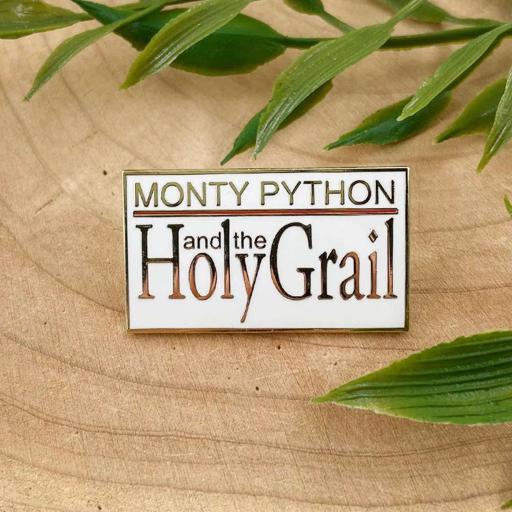Monty Python And The Holy Grail Logo Enamel Badge Comedy Movie Lapel Pin Absurd Humor And Historical Satire Fans Gift Accessory