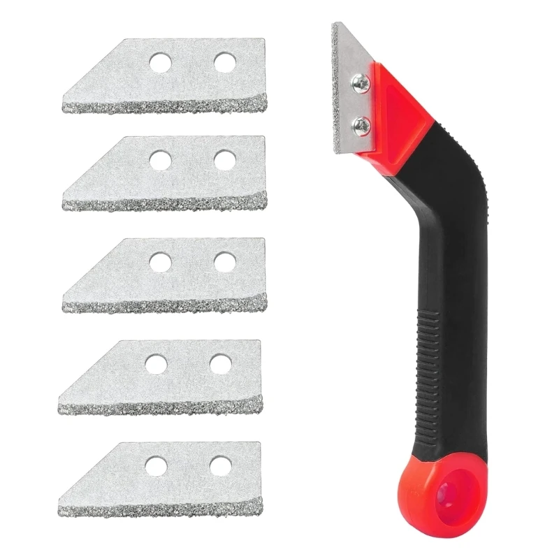 

Convenient Tile Grout Scraper with Anti Slip Handle Angled Cleaning Rake Saw Scraper Bevel Angled Cleaning Rake Tool