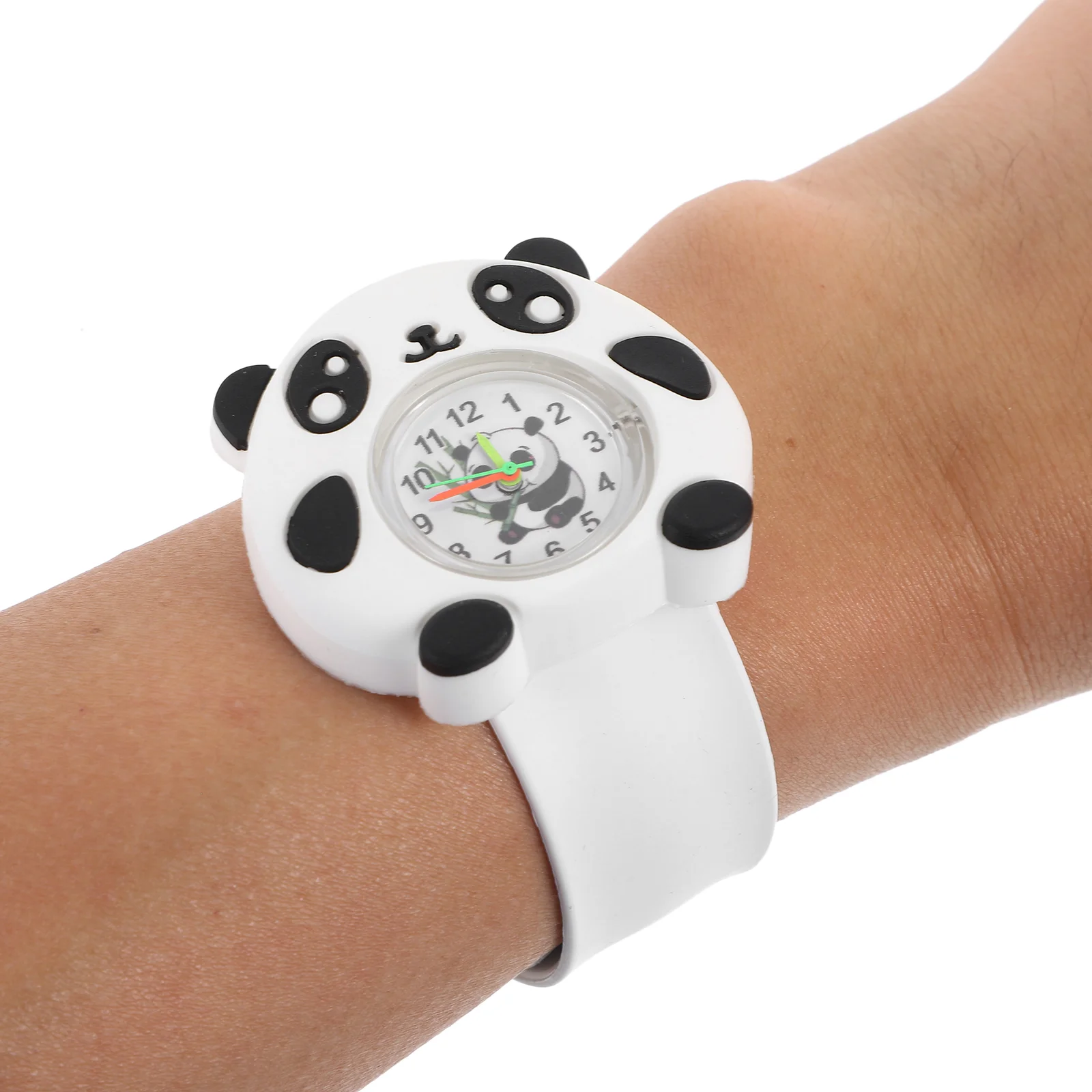 Reloj para niños con dibujos de animales, estudiante, jardín de infantes, patrón de Panda electrónico para relojes, correa de muñeca de plástico para niñas y niños pequeños