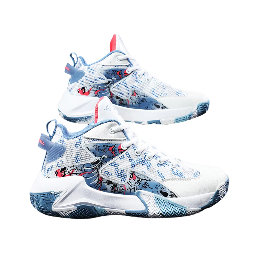

Man Basketball Shoes Breathable Sneakers Professional Running White