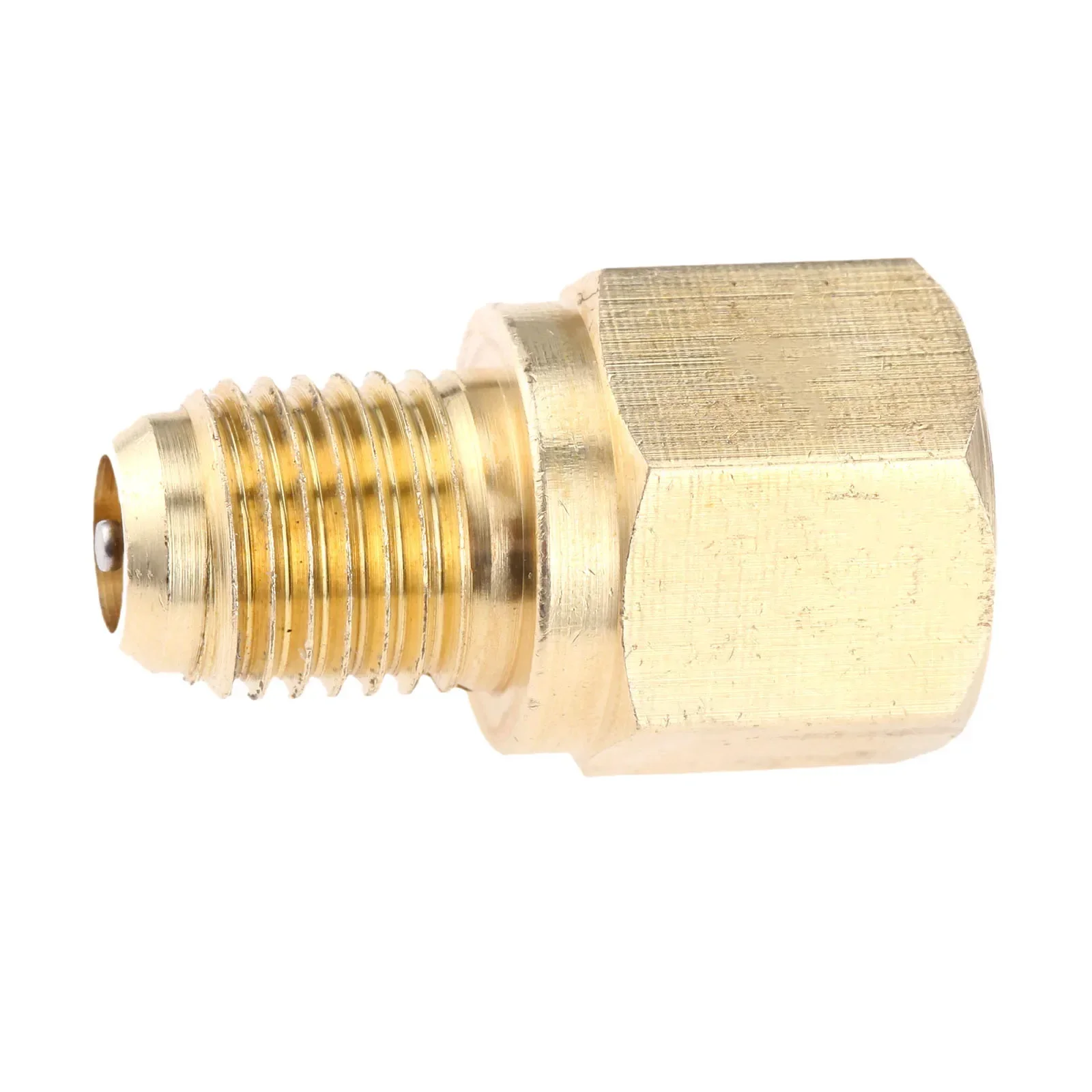 1Pc R134A Refrigerant Tank/Vacuum Pump Adapter To R12 AC Fitting Adapter W/ Valve Cores 1/2\