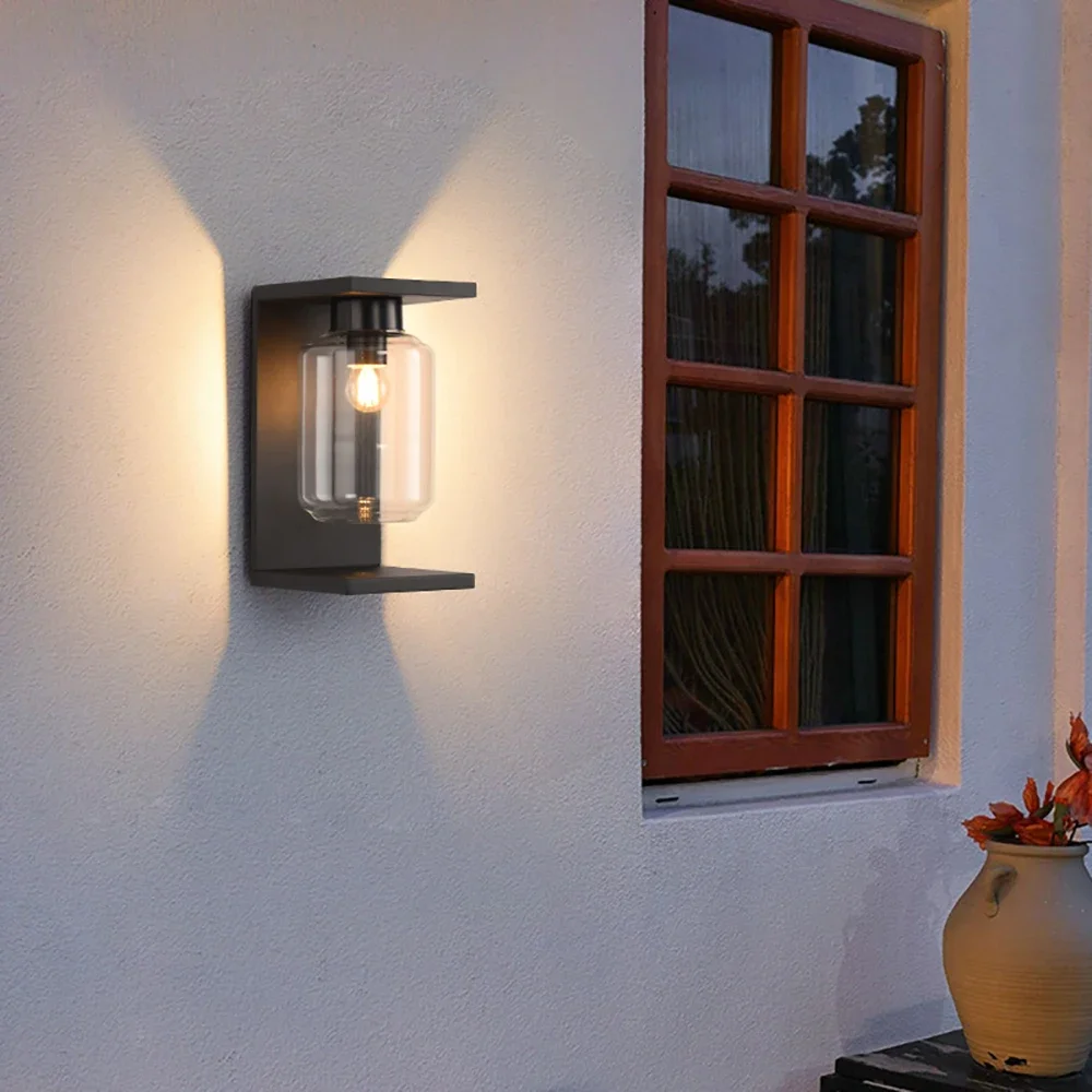 Vintage Outdoor Solar Light Decorative Edison Stainless Steel Waterproof Wall Lamp For Garden External Light villa courtyard