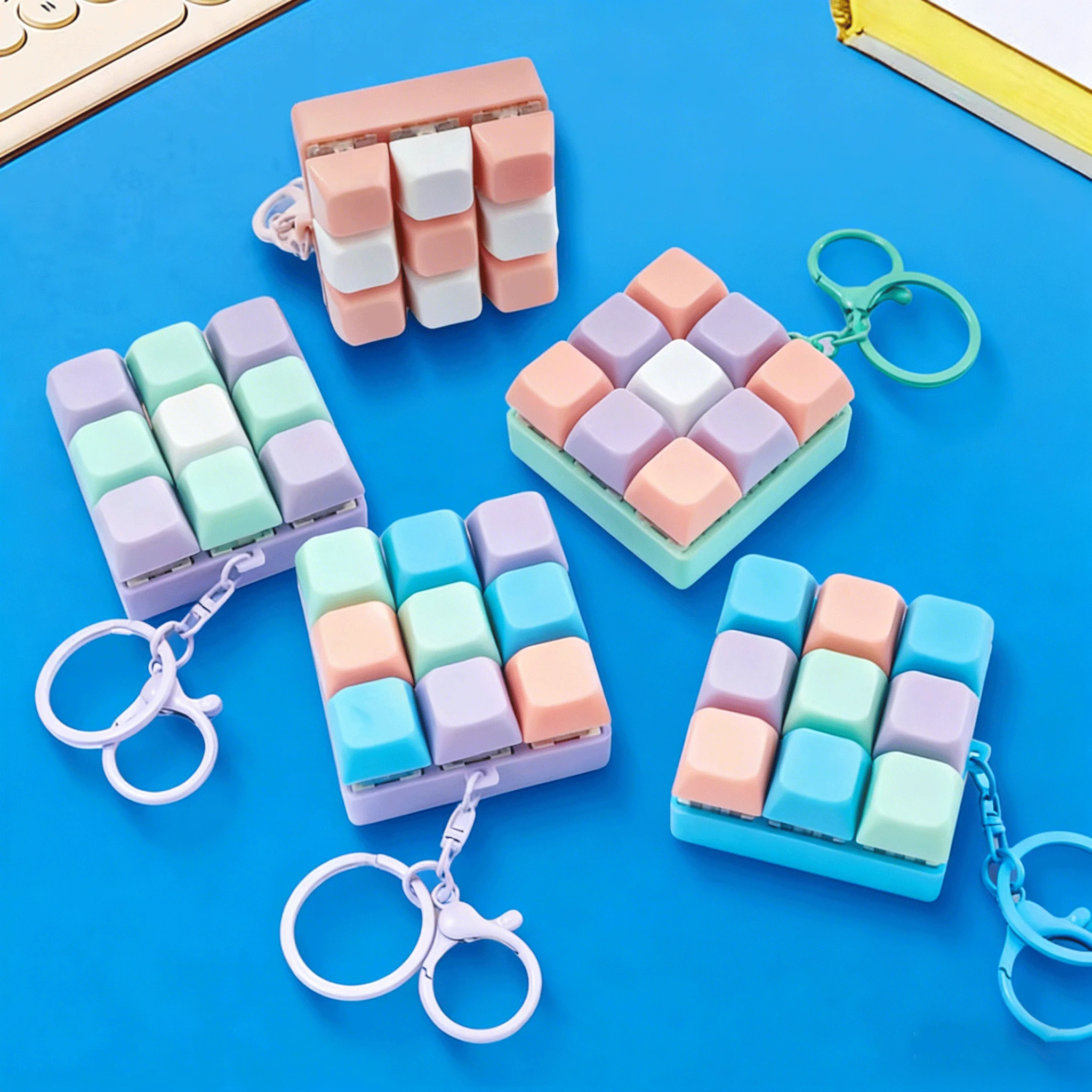 ของเล่นกดปุ่มคลายเครียด 9 ปุ่ม สำหรับผู้ใหญ่ ของเล่นลดความเครียด เด็กชาย เด็กหญิง ของเล่นกดปุ่มคลายเครียด พวงกุญแจ