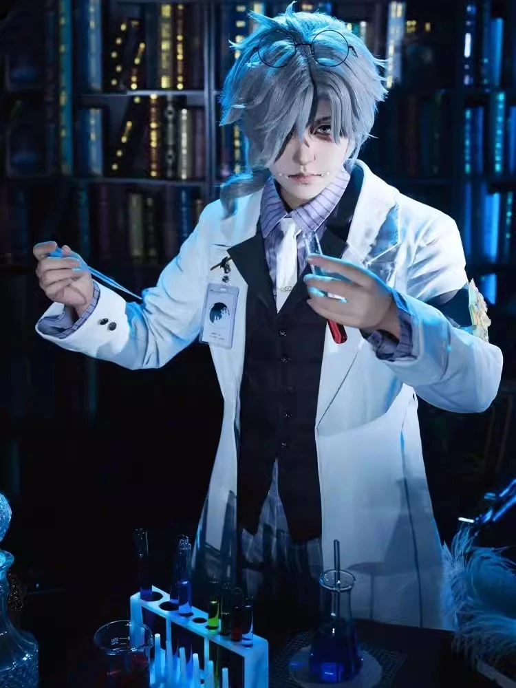 

Aesop Carl Embalmer Cosplay Game Identity V Anime Men Fashion Uniform Role Play Clothing Hallowmas Christmas Party Suit Stock