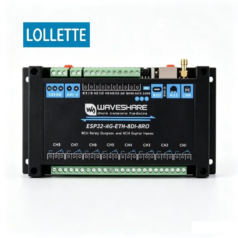 Industrial 8-Channel ESP32-S3 WiFi Relay Module Onboard Isolated RS485 Interface Built-in Xtensa 32-bit LX7 Dual-core Processor