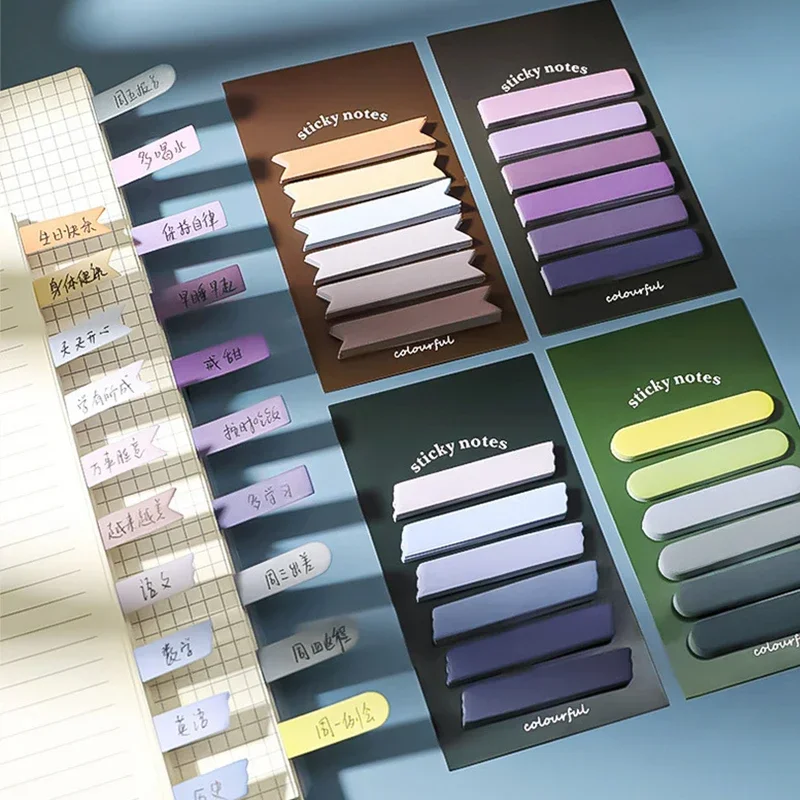 New Morandi colour sticky notes Planner Stickers message index Paper Flags Tabs Page Markers Office Supplies Stationery