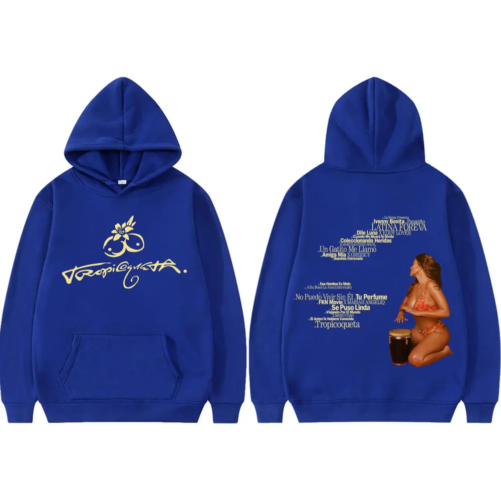 Singer Karol G Tropicoqueta 2025 New Album Hoodie Harajuku Hip Hop Hooded Sweatshirts Men Women Clothing Fashion Y2k Pullovers