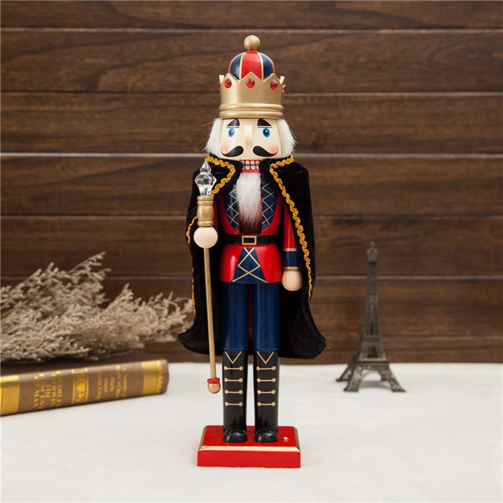 【HOT N07R】 38cm Nutcracker Puppet Miniatures Christmas Gifts Living Room Table Decorations