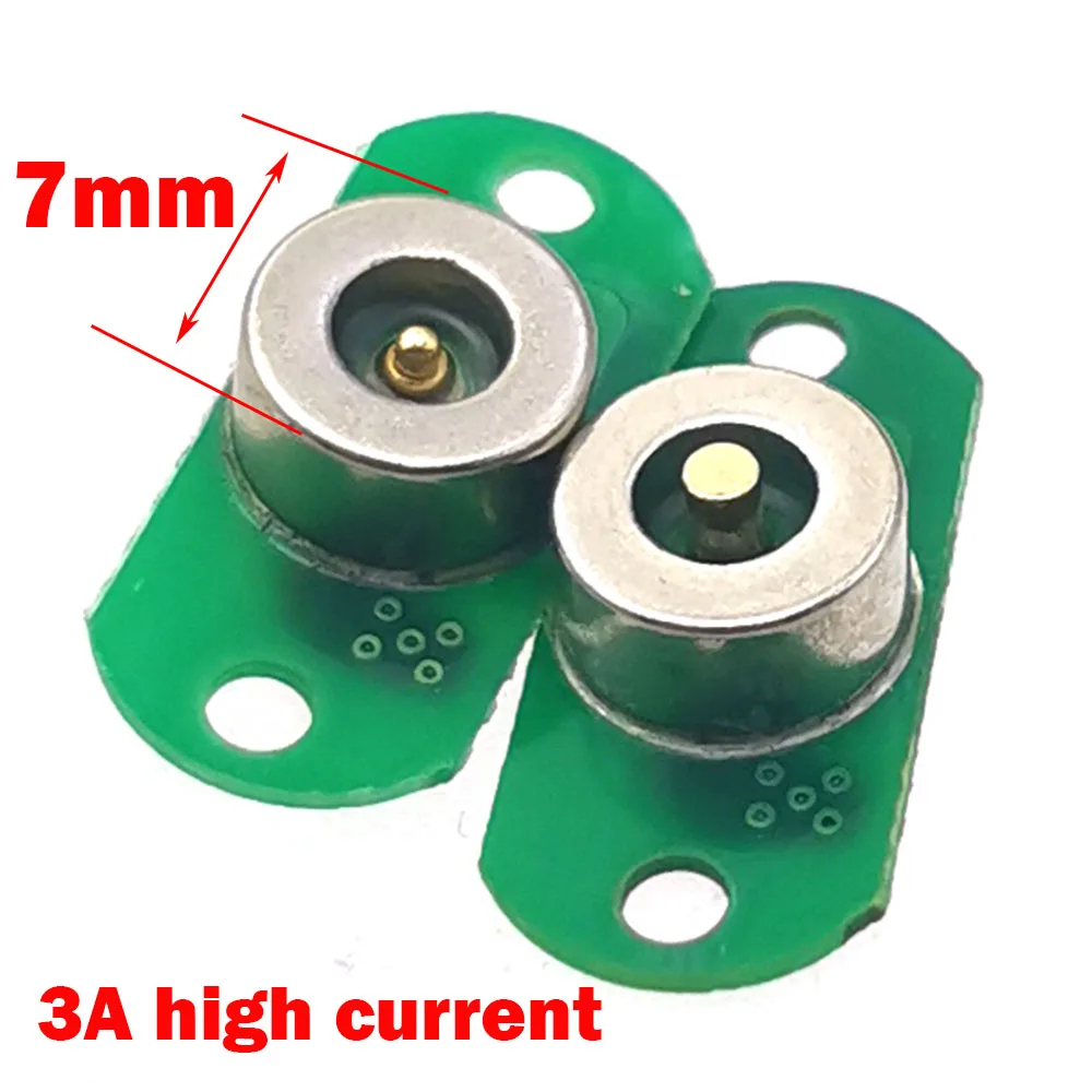 

10pcs 3A high current Magnetic Pogo Pin Connector 7mm Round Waterproof Male Female Probe With PCB DC Power Charging Socket