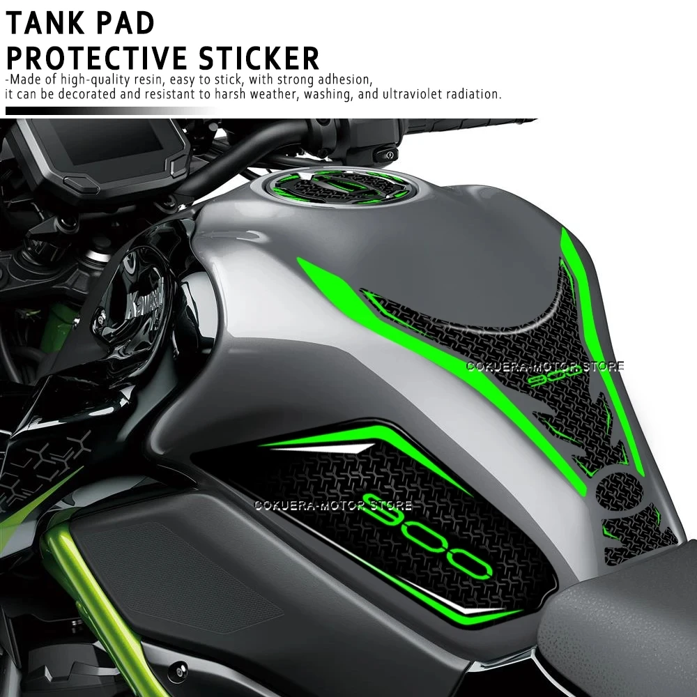 

Motorcycle Accessories 3D Resin Fuel Tank Pad Sticker Decal Knee Pad Sticker For Kawasaki Z900 Z 900