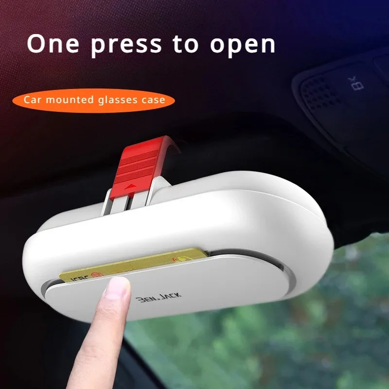 Car glasses case sunglasses holder multifunctional car interior visor storage card non-destructive installation car accessories