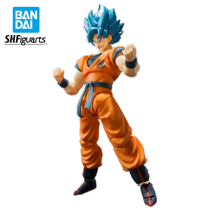 

Original Bandai S.H.Figuarts Dragon Ball Z Son GOKU Super Saiyan God Blue Hair Action Figure PVC Collectible Model Dolls Gift