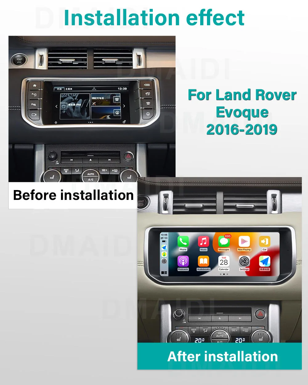 Wireless Carplay Auto For Land Rover Range Rover Evoque LRX L538 2012-2019 Android 13 Car Radio Navigation Multimedia Player GPS