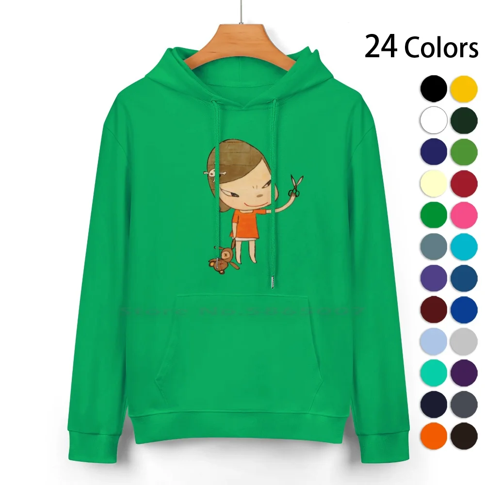 

Yoshitomo Nara Pure Cotton Hoodie Sweater 24 Colors 100% Cotton Hooded Sweatshirt For Women Men Unisex Gifts Heat Transfer