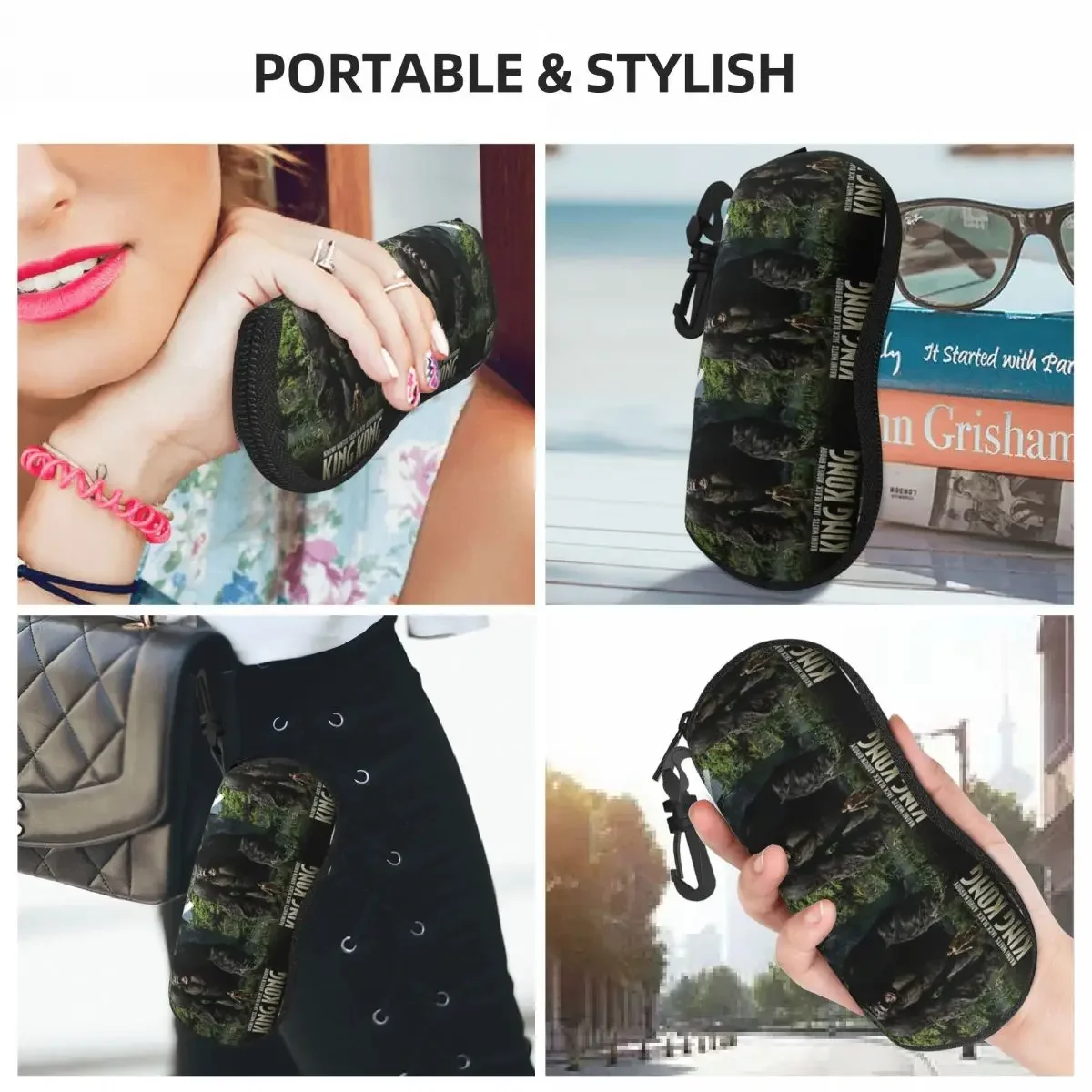King Kong Shell Glasses Case Protective Sunglasses Box Women Men Soft Eyeglass Bag Pouch image 6