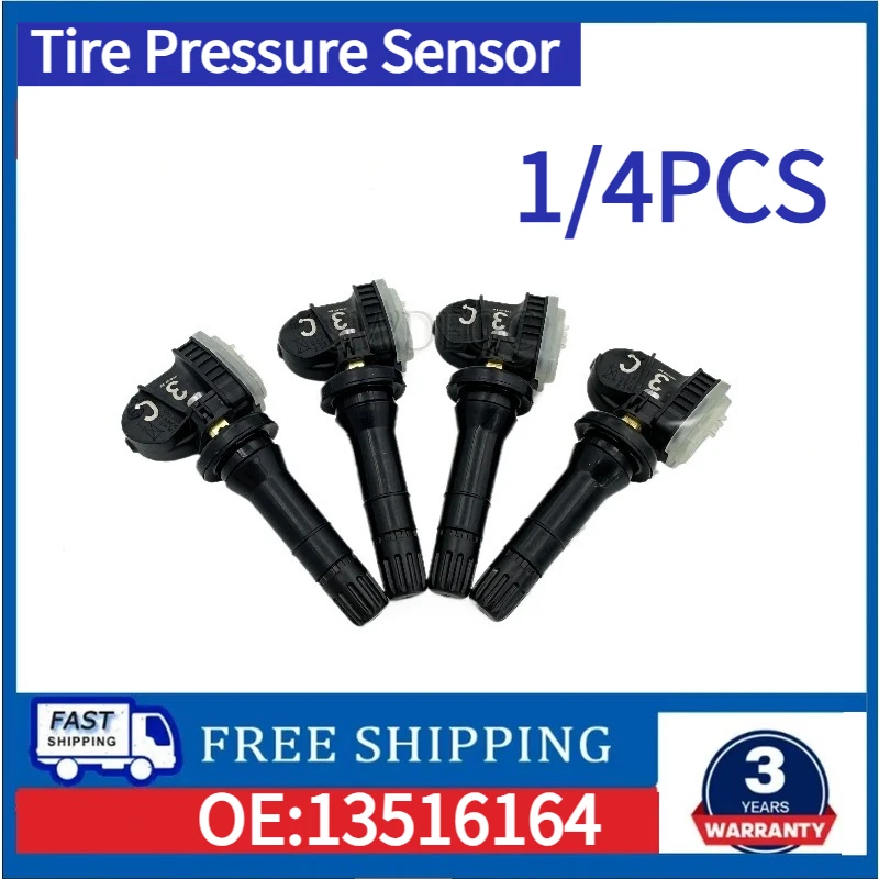 1/4PCS 13516164 for 2018-2023  Chevrolet Equinox Tire Pressure Sensor for GMC Sierra Yukon Cadillac Camaro Bolt EV TPMS Sensor view 2