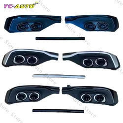Car Rear Bumper Lip Splitter Diffuser Exhaust Tips Rear Bumper Fake Exhaust Port Accessories For Audi Q5 Sportback 2020-2023