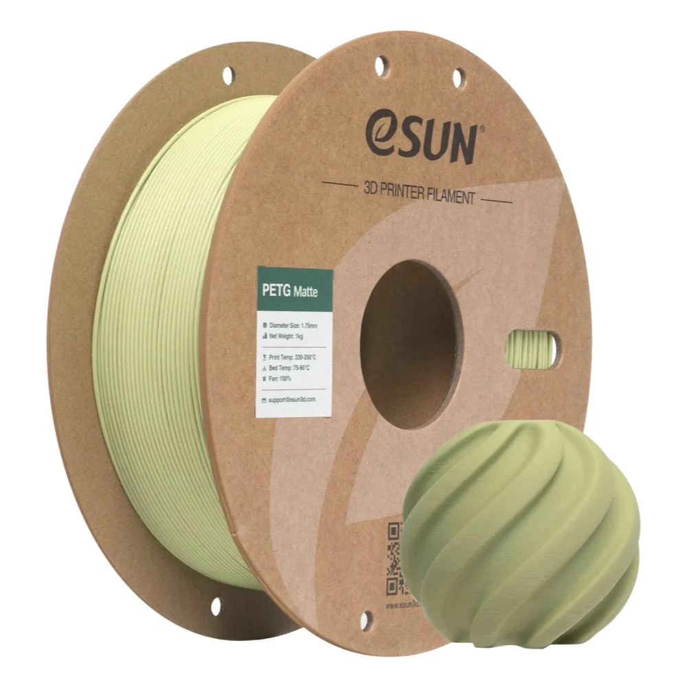 Filament ESUN PETG Matowy PETG 1KG 1.75MM do Bambu Lab Ulepszony PETG-Matowy Filament o Wysokiej Wytrzymałości do Drukarek 3D — 2