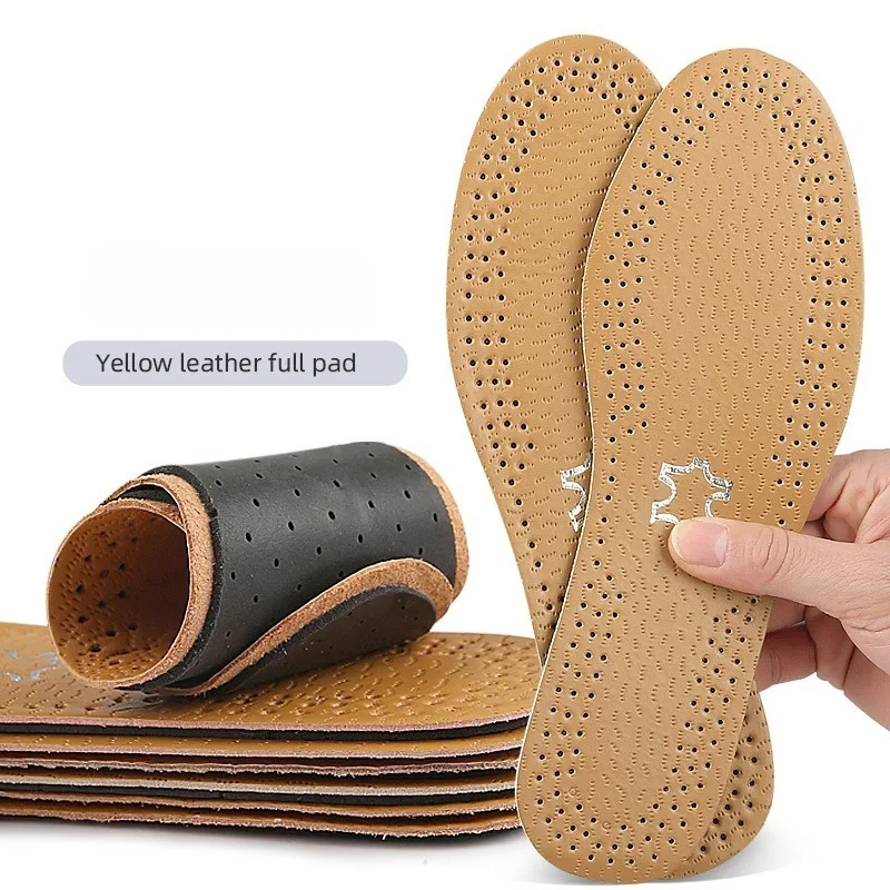 1Pair Ultra Thin Breathable Soft Leather Shoe Insoles Cuttable Free Size For Men Women Comfortable Cushion Arch Support