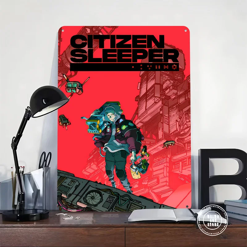Citizen Sleeper Game Cover Art Metal Poster Customized Wall Art Retro Vintage Tinplate Signs for Fans Bedroom Decoration Gaming