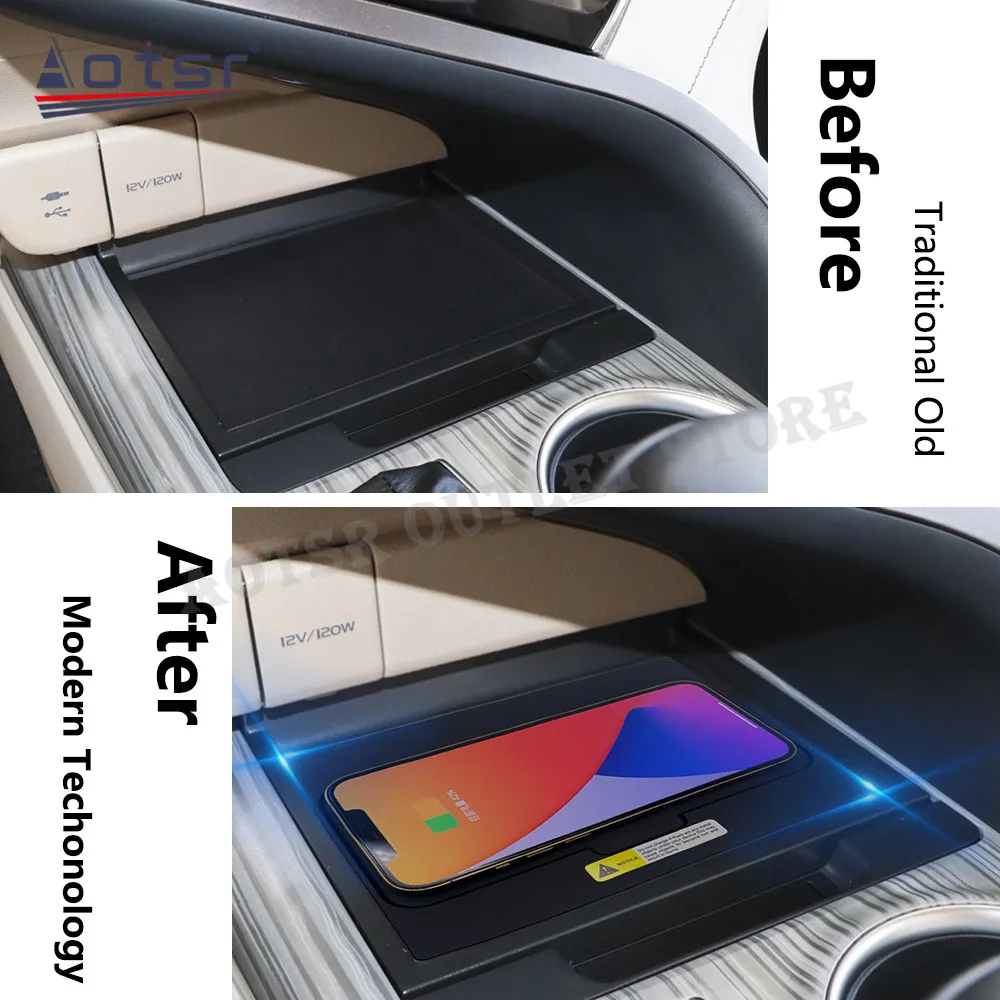 QI Car Infrared Fast Wireless Charger For Toyota Camry 2018 2019 2020 2021 Charging Accessories Intelligent Mobile Phone Holder