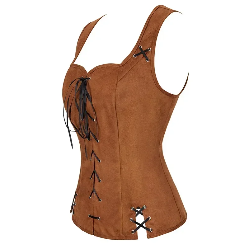 Woman Corset Pirate Corsets Viking Vest Steampunk Lace Up Bustier Halloween Cosplay Costume Masquerade Party Outfits Plus Size