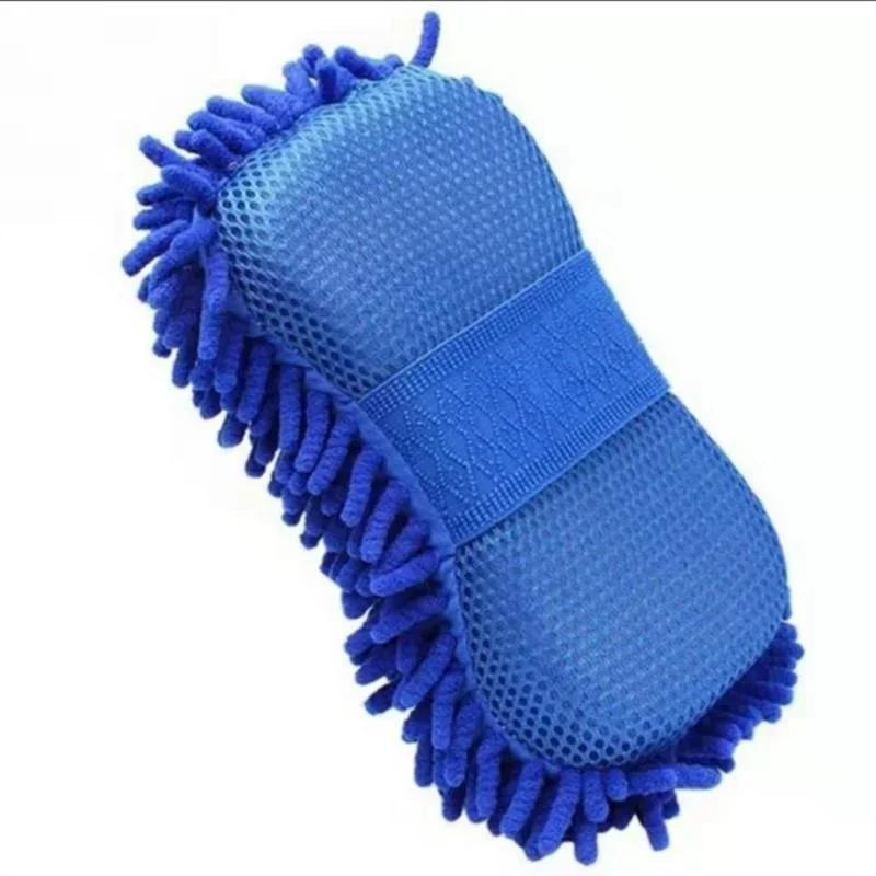 Car Wash Mitt, Premium Chenille Microfiber Wash Sponge, Scratch-Free Ultra Absorbent Cleaning Glove, Sponge Washing Tools image 6