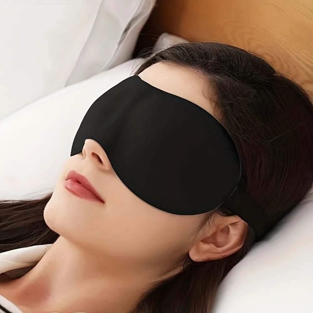 3D Smooth Natural Sleep Mask Fully Adjustable Shoulder Strap Unisex Essential for Travel Peaceful Sleep Blindfold Light Eyepatch