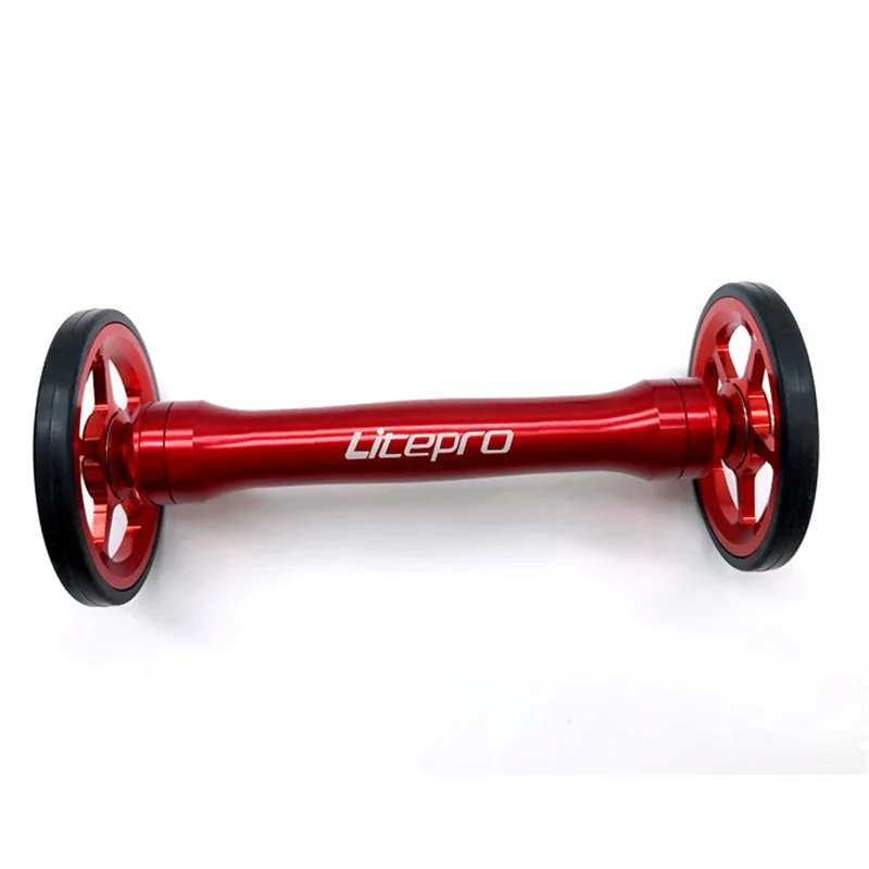 Litepro Folding Bike 60mm Easy Wheel For  Wheels Extension Rod Aluminum Alloy Lightweight Bicycle Parts