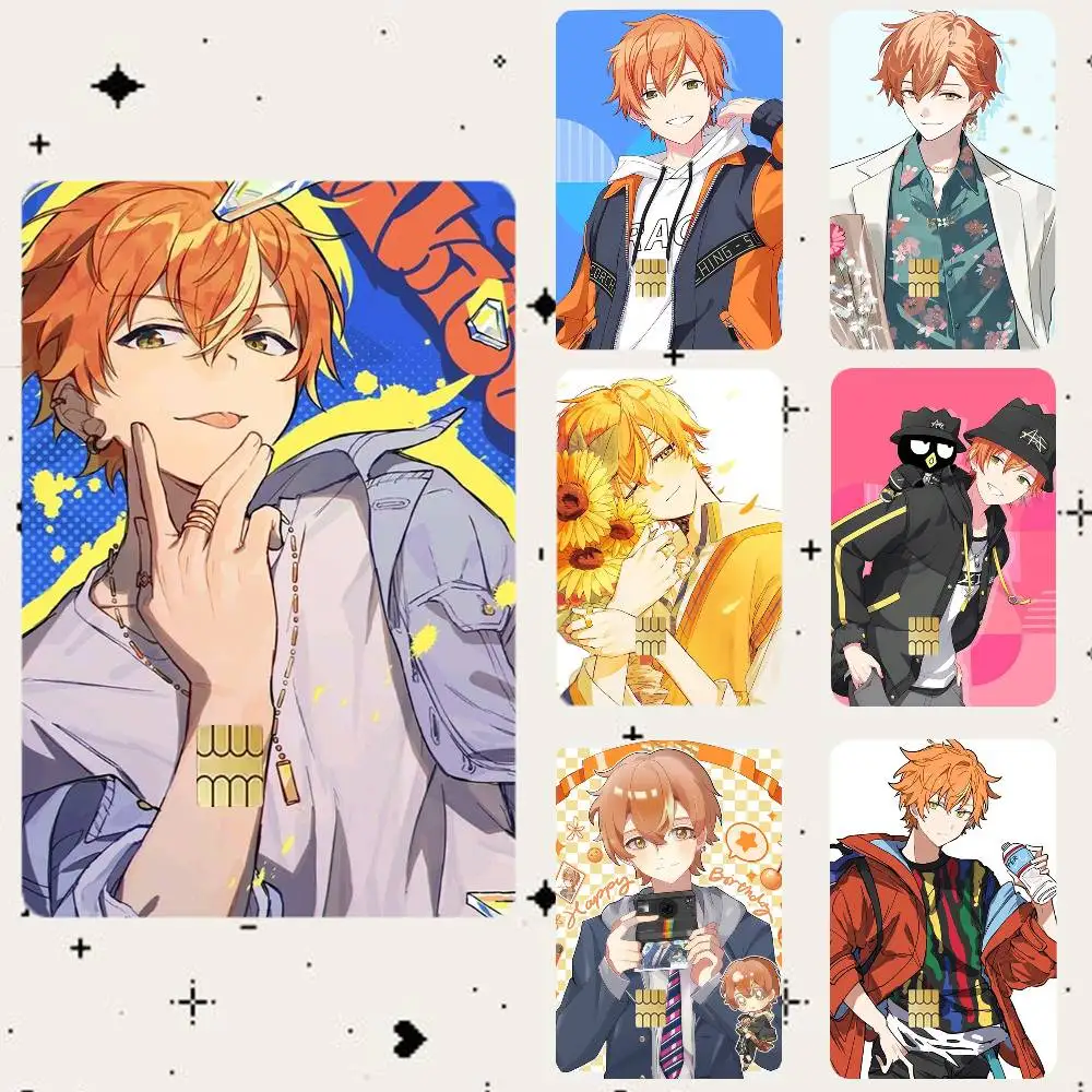 

Project SEKAI Role Shinonome Akito Cartoon Style HD Waterproof Card Skins Protective Stickers for Credit Bank Game Cards