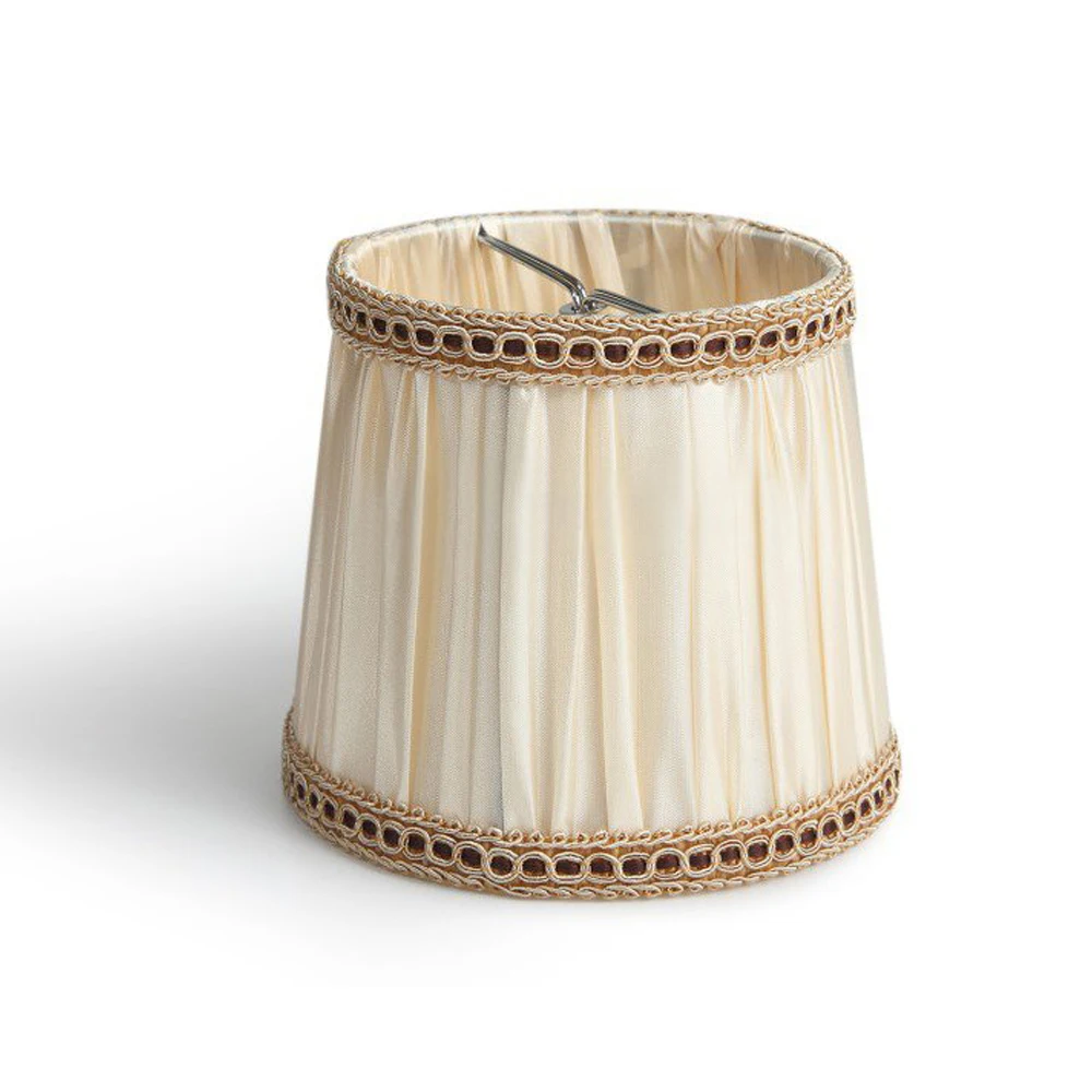 2 قطعة النمط الأوروبي الرجعية مصباح نجف الظل لمبة الجدار غطاء المصباح القماش الجدار ظلال مصابيح غرفة نوم السرير ديكور المنزل كليب