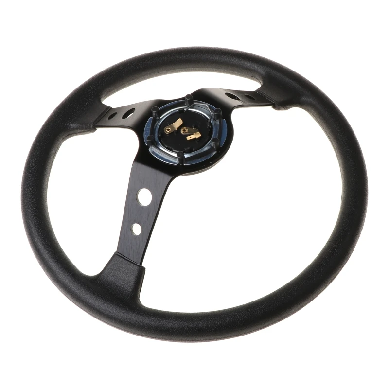 Universal Car Accessories 14 inch 360mm Suede/PVC Car Steering Deep Corn Drifting Sport Steering Wheel