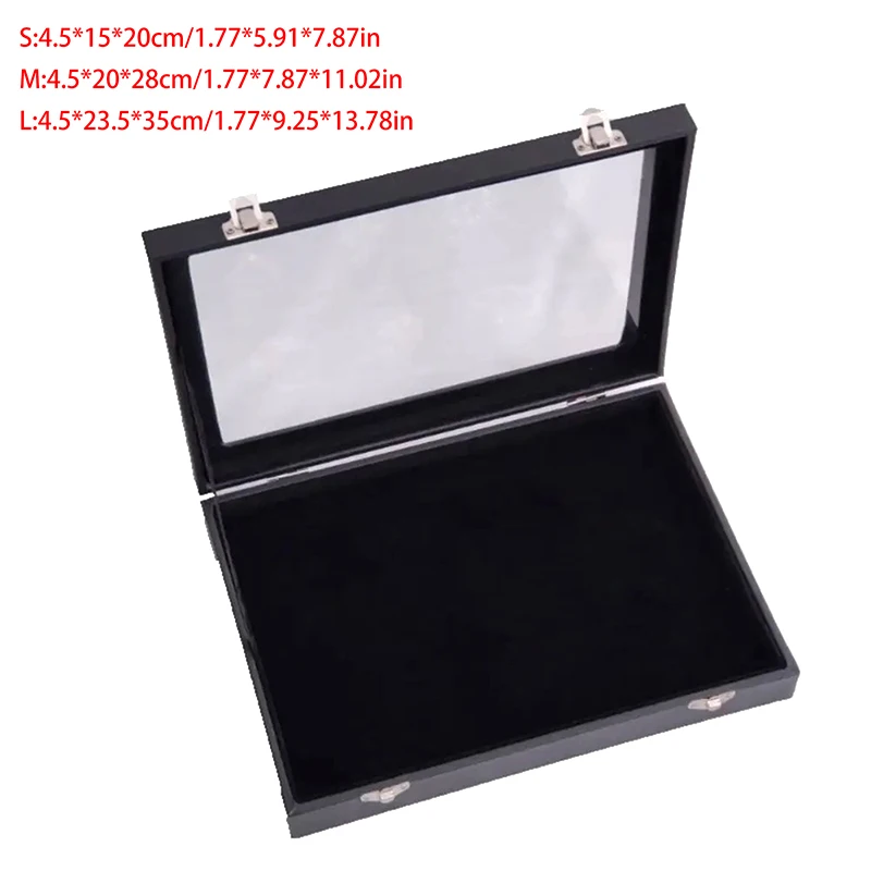 دبوس ميدالية عرض صندوق شارة صندوق تخزين شفاف الغبار دبوس صندوق عرض لإطار عرض جمع المجوهرات ميدالية
