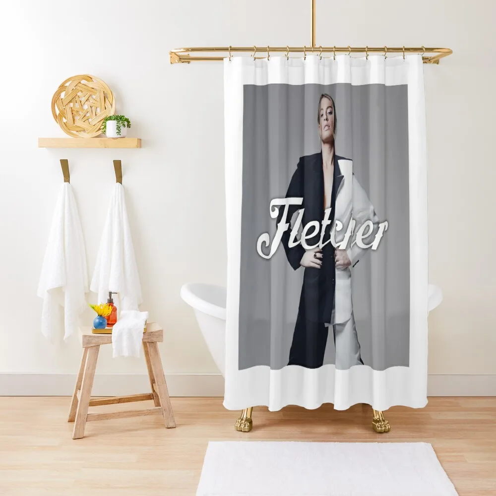 

Fletcher Black & White Pose Shower Curtain Bathroom Accessorys Waterproof Bath And Anti-Mold Bathroom Deco Curtain