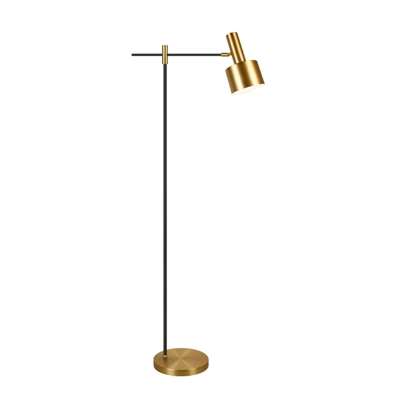 

Metal light luxury piano golden standing lamp bedroom bedside reading table lamp ins Nordic living room sofa floor lamp