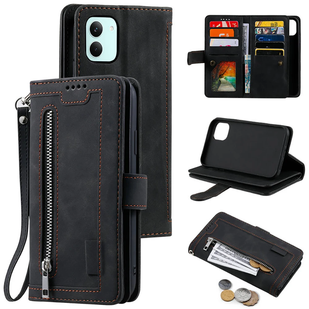 

For Xiaomi Poco X8 Pro Max 5G 2026 Flip Case 9-Card Zipper Wallet Leather Funda For Poco X8 Pro Case X8 X 8 Pro Max Luxury Cover